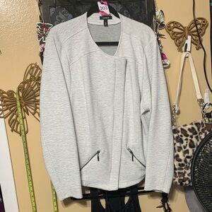 #303 size 3 Torrid Light Gray Knit zip up jacket
